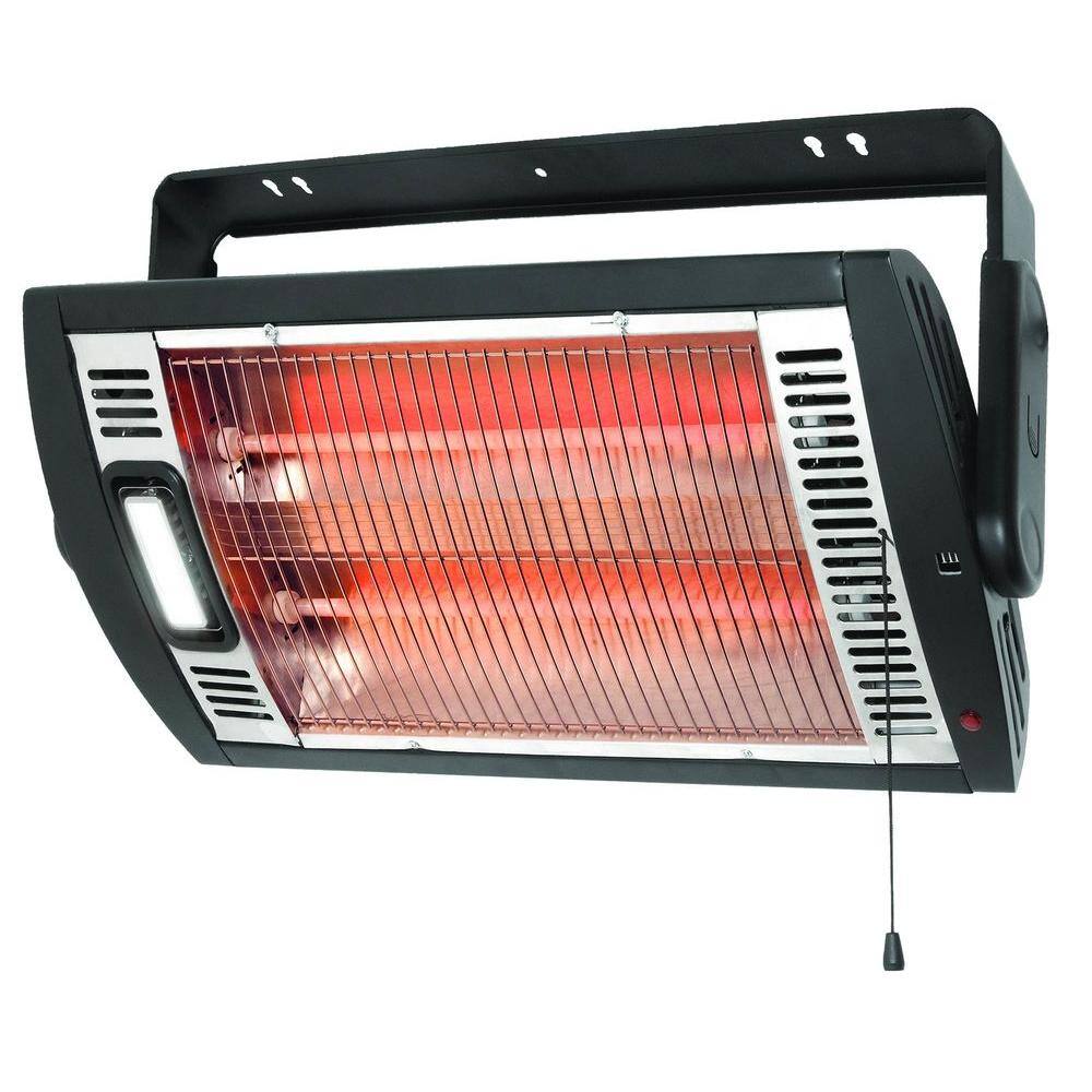 Optimus 1320-Watt Electric Infrared GarageShop Ceiling Mount Bladeless Utility Heater 98678933M