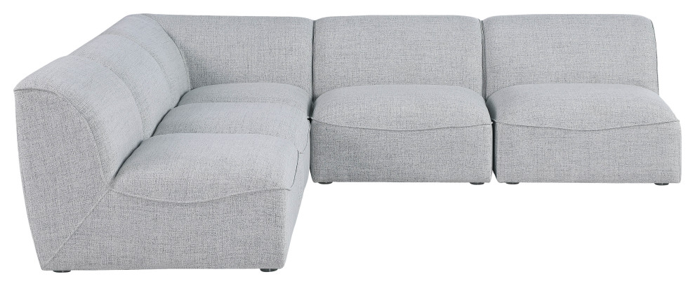 Miramar Linen Upholstered Modular Sectional   Transitional   Sectional Sofas   by Meridian Furniture  Houzz