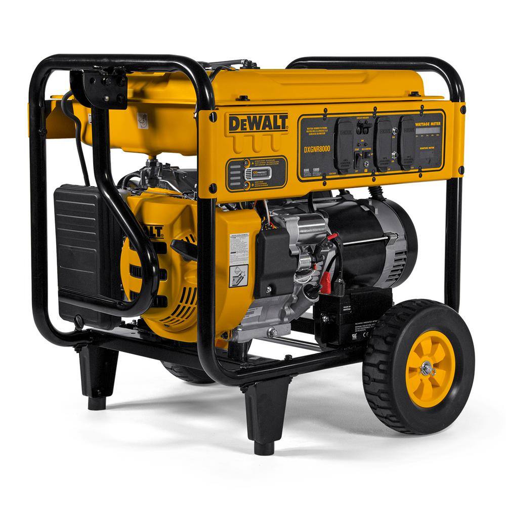 DW 8000-Watt Electric Start Gas-Powered Portable Generator with Idle Control GFCI Outlets and CO Protect DXGNR8000