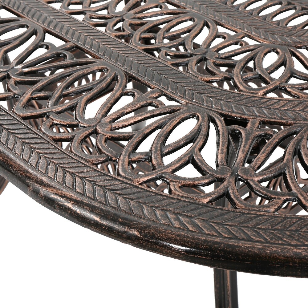 Haitian Outdoor Cast Aluminum Oval Dining Table (ONLY) by Christopher Knight Home   59.20\