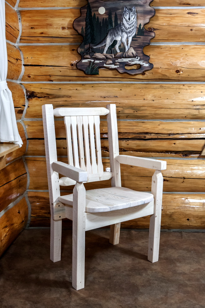 Homestead Collection Captain  x27s Chair  Ready to Finish With Ergonomic Wooden Seat   Rustic   Dining Chairs   by Montana Woodworks  Houzz