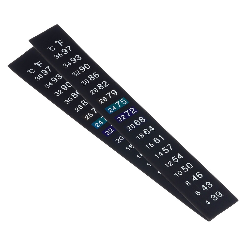 2Pcs Temperature Strips Adhesive 4 36C Digital Temperature Sticker   Black   2 Pack