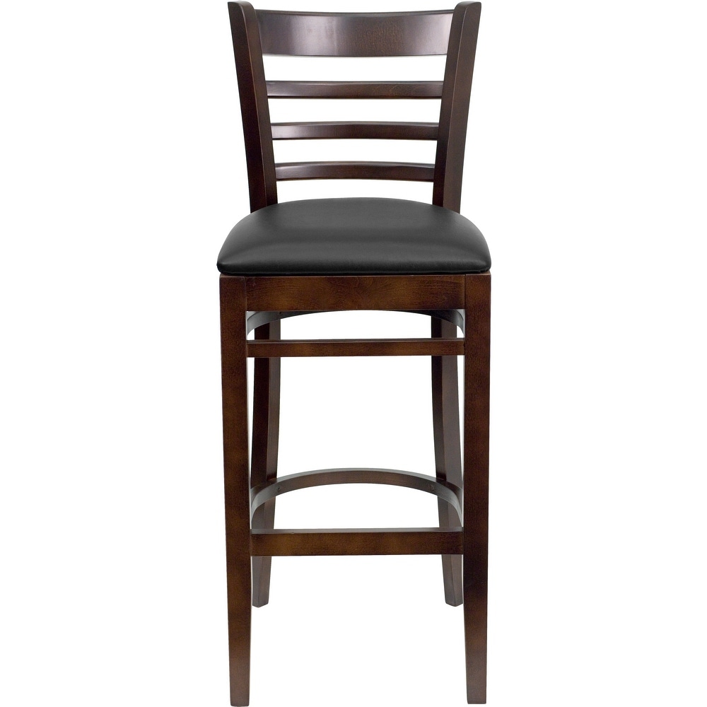 Ladder Back Wooden Restaurant Barstool   16.75\