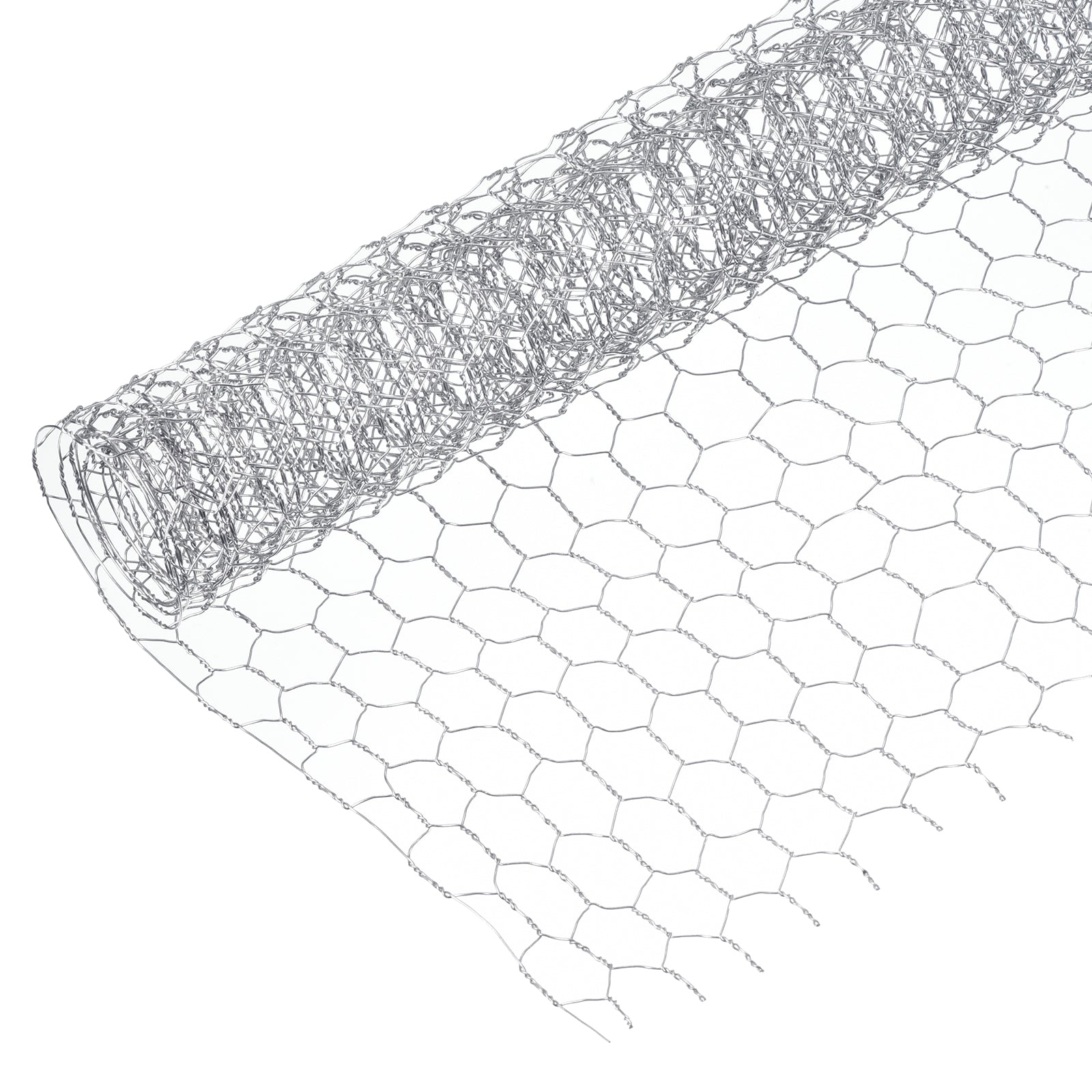 Uxcell 39.4"x13.8" Chicken Wire Net Floral Wire Netting Hexagonal Mesh Galvanized Iron, Silver Tone