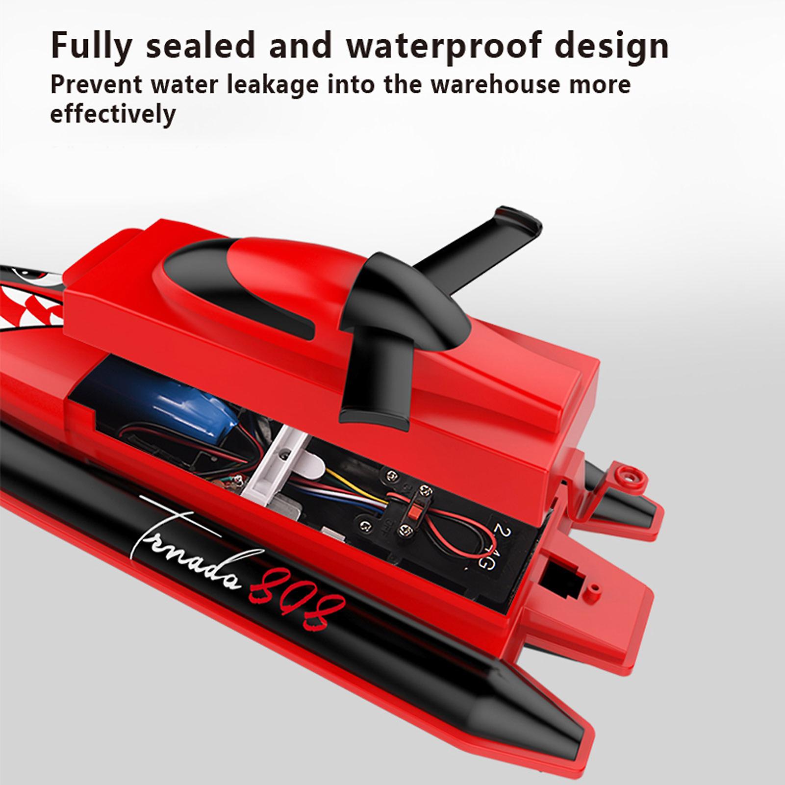 Rc Boat Remote Control Boat High Speed Rc Boat 25km/h 2.4ghz Waterproof Toy Racing Boat Gift For Kids No.302383