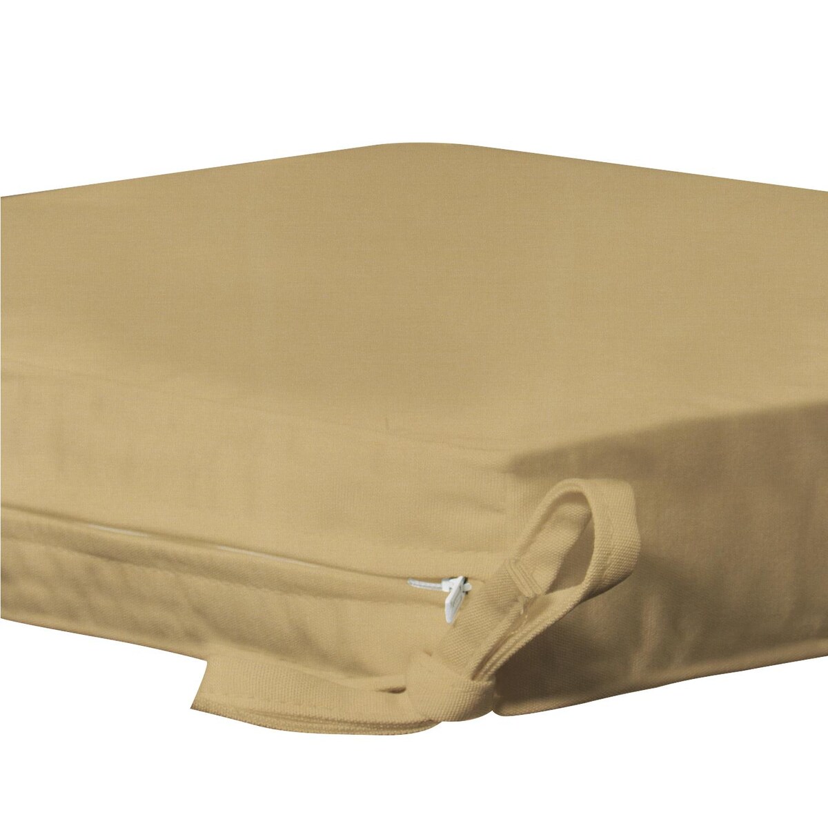 Sunbrella Canvas Wheat Extra Large Outdoor Replacement Seat Cushion W/ Knife Edge By Signature