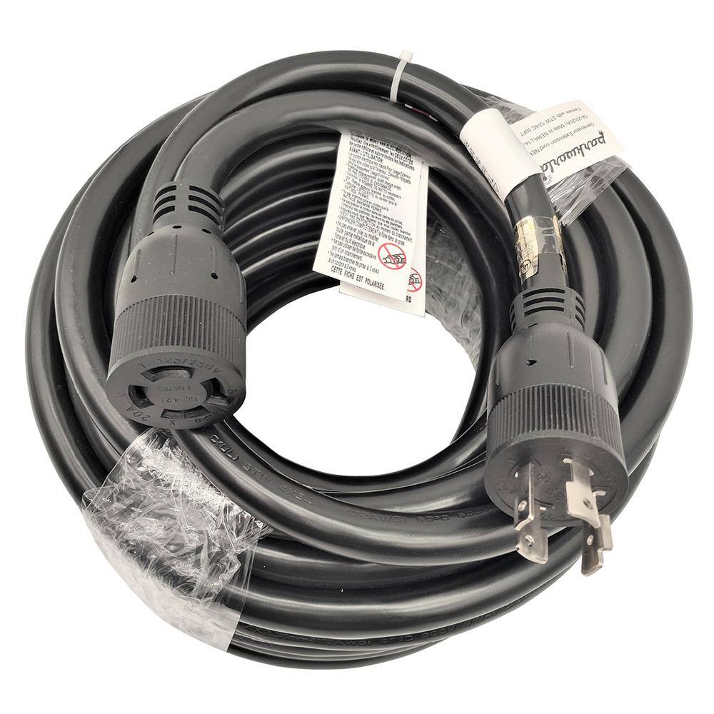 parkworld 50 ft. STOW 124 20 Amp 125250-Volt Generator Twist Lock NEMA L14-20 Extension Cord 886573