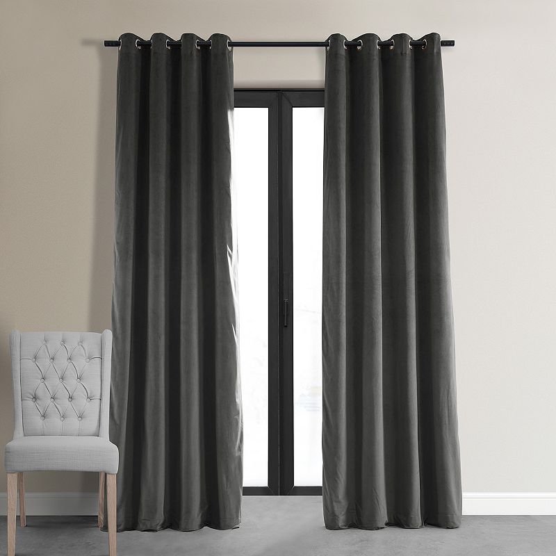 EFF Blackout 1-Panel Signature Velvet Window Curtain