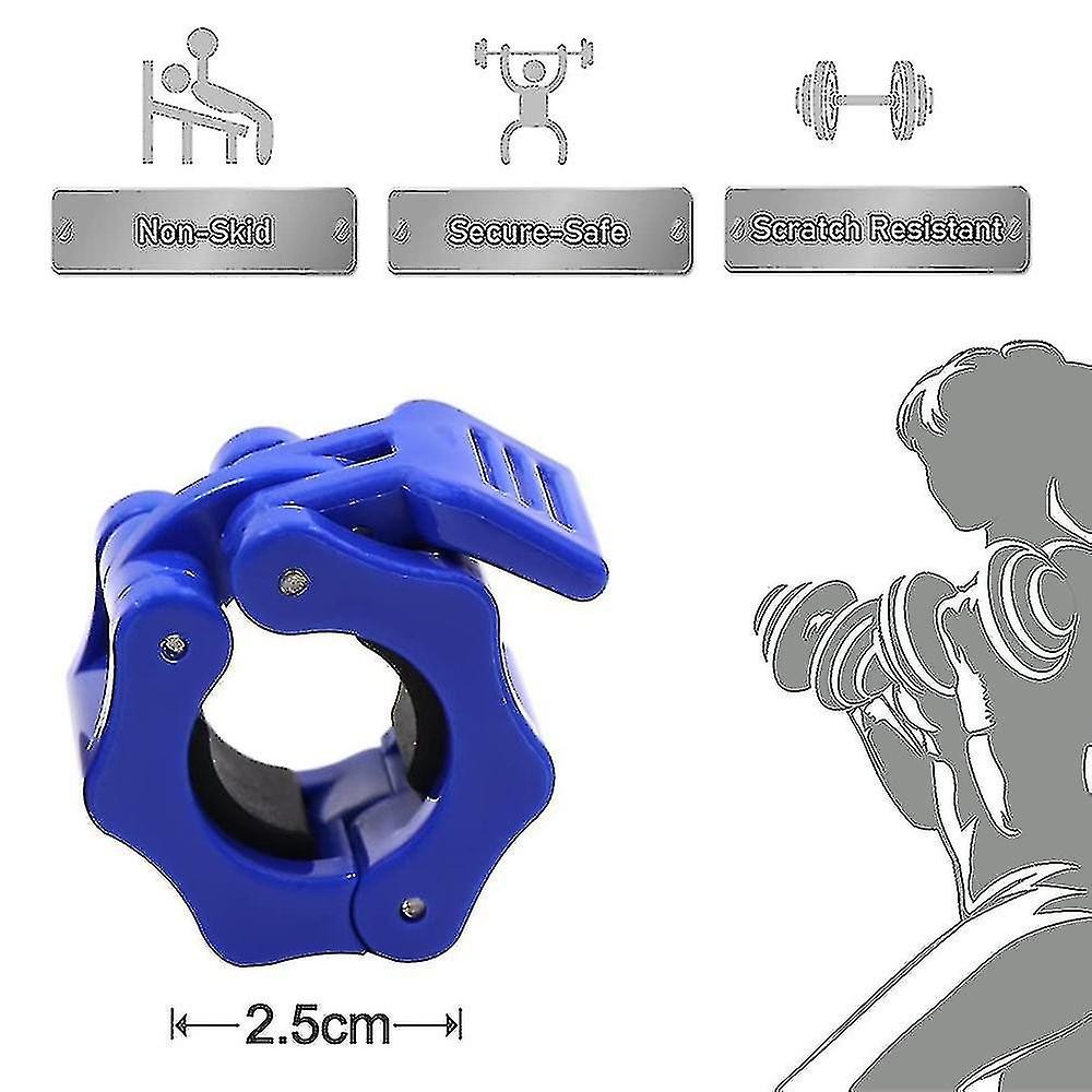 2 Pcs Gym Barbell Clamps Quick Release Barbell Collar Clips