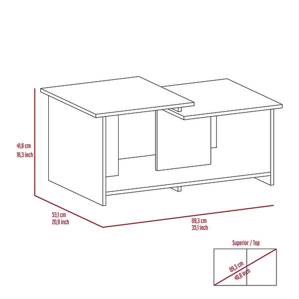 TUHOME Wema Coffee Table Black