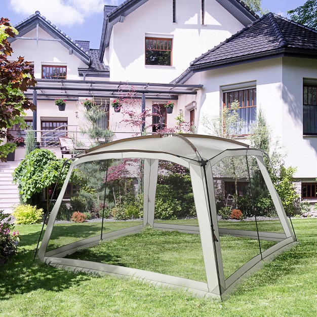 Outsunny Screen Tent Screen House Room With Uv50 Protection 2 Doors And Carry Bag For Patios Outdoor Camping Activities