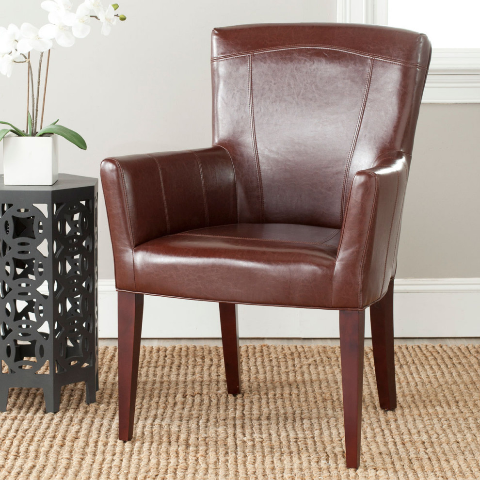 Jay Arm Chair Brown Leather   Contemporary   Armchairs And Accent Chairs   by Virgil Stanis Design  Houzz