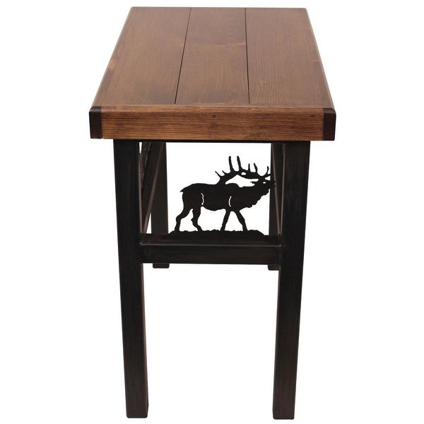 Rustic Iron Scene End Table