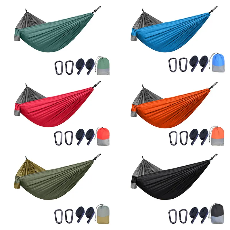 Custom Camping hiking Hammock waterproof Outdoors Hammock Portable nylon Hammock outdoors