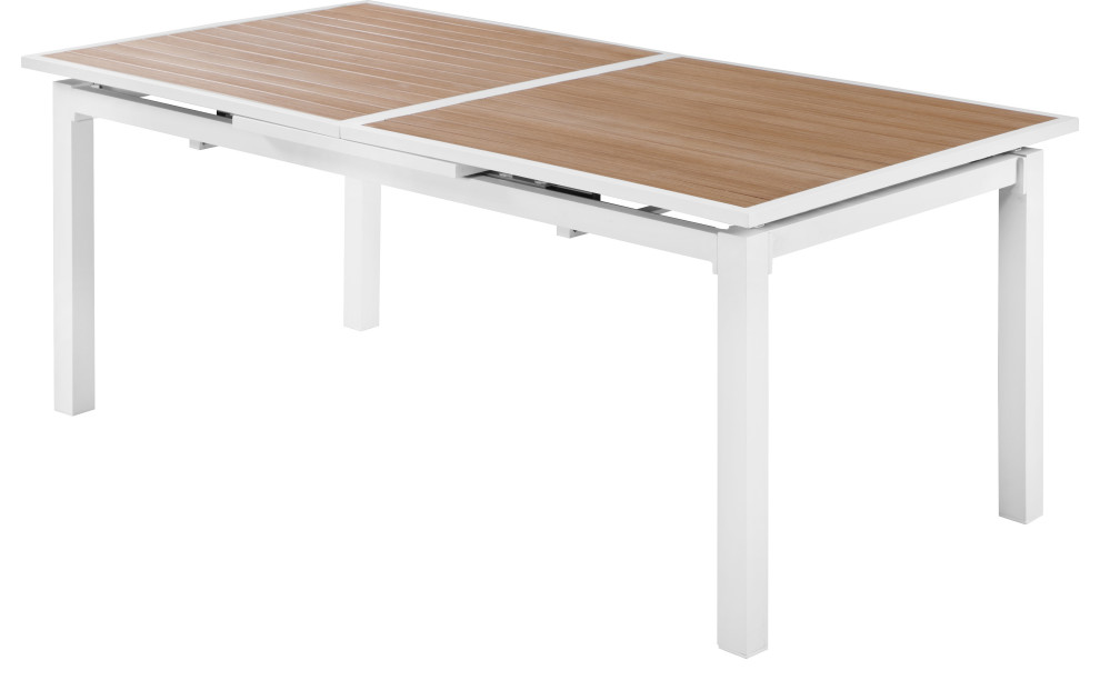 Nizuc Outdoor Patio Extendable Dining Table   Contemporary   Outdoor Dining Tables   by Meridian Furniture  Houzz