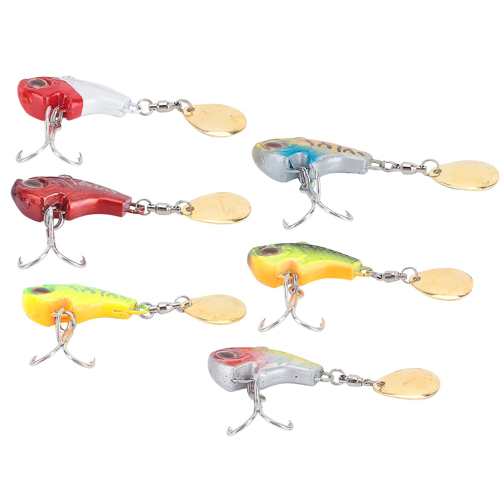 Metal Mini Vib With Spoon Trout Fishing Lure 9g Sinking Lures Rotating Tail Fishing Tackle