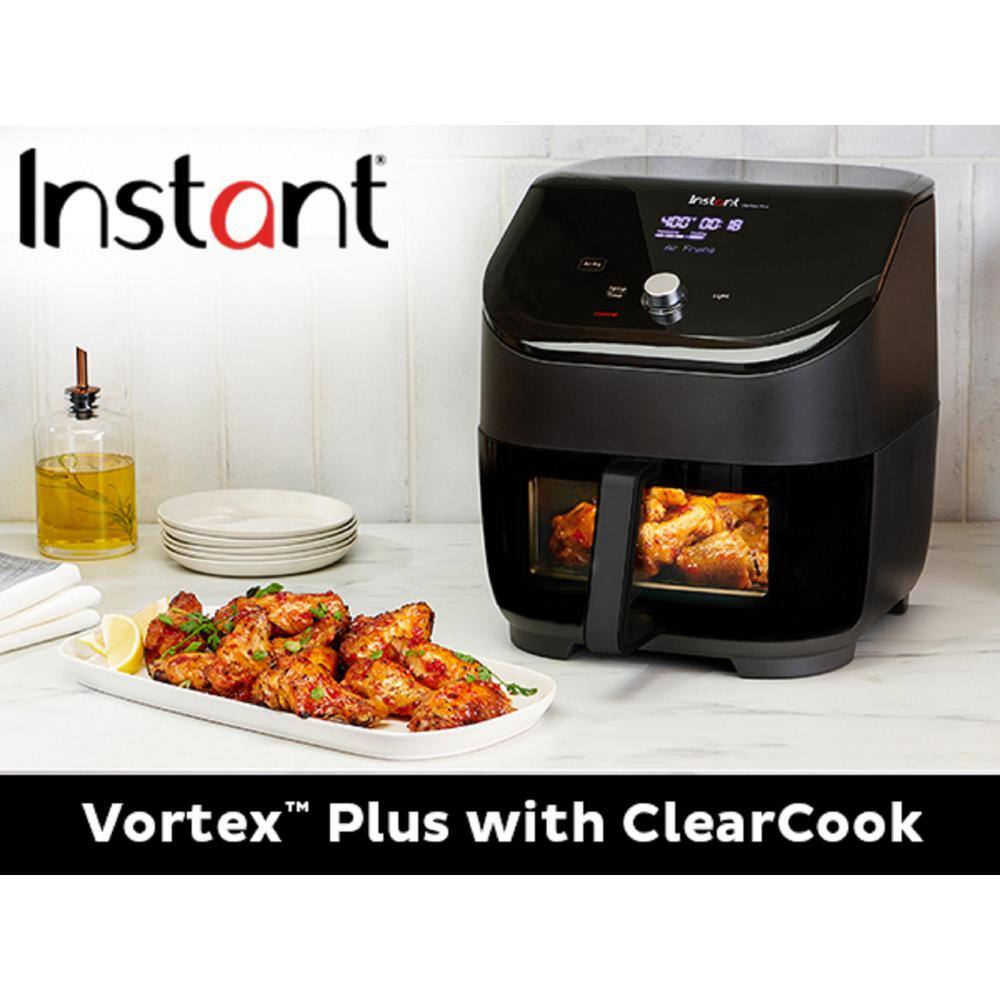 Instant Pot Instant Vortex Plus 6 qt. Black Air Fryer with ClearCook 140-3088-01