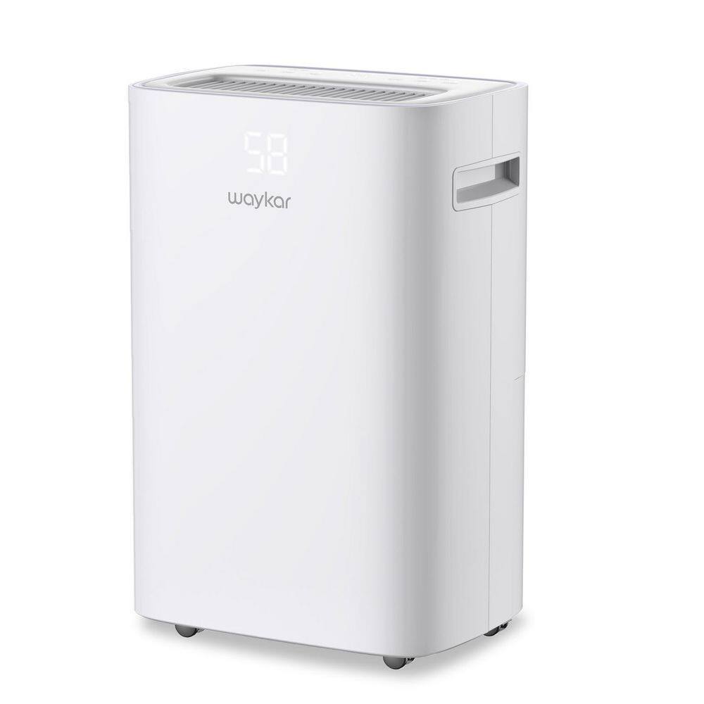 waykar 50 Pint Capacity 4500 Sq. Ft. Smart Control Home Dehumidifier With Bucket Auto Drain For Basements Or Bedrooms HDCX-PD08E