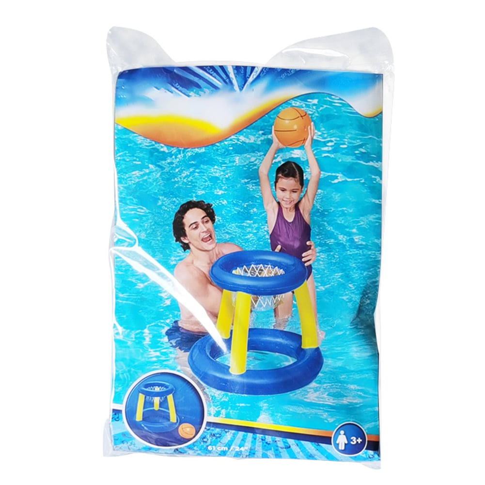 Adult and Children Water Basketball Stand， Inflatable Basketball Hoop with Basketball