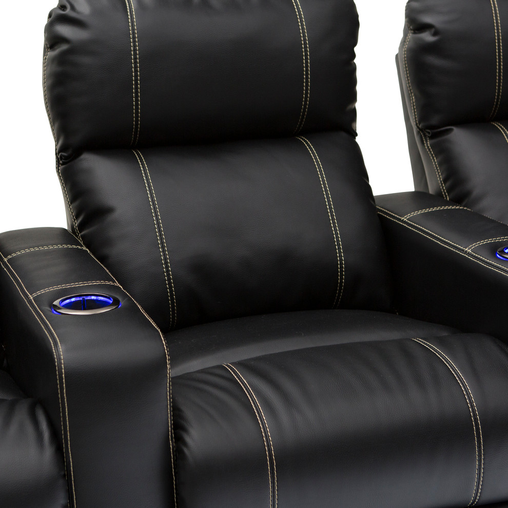 Seatcraft Dynasty Home Theater Seating Leather Gel Power Recline   Transitional   Theater Seating   by Stargate Cinema  Houzz