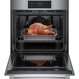 Bosch Benchmark Benchmark Series 30 in. Built-In Single Electric Convection Wall Oven with Air Fry and Self Cleaning in Stainless Steel HBLP454UC