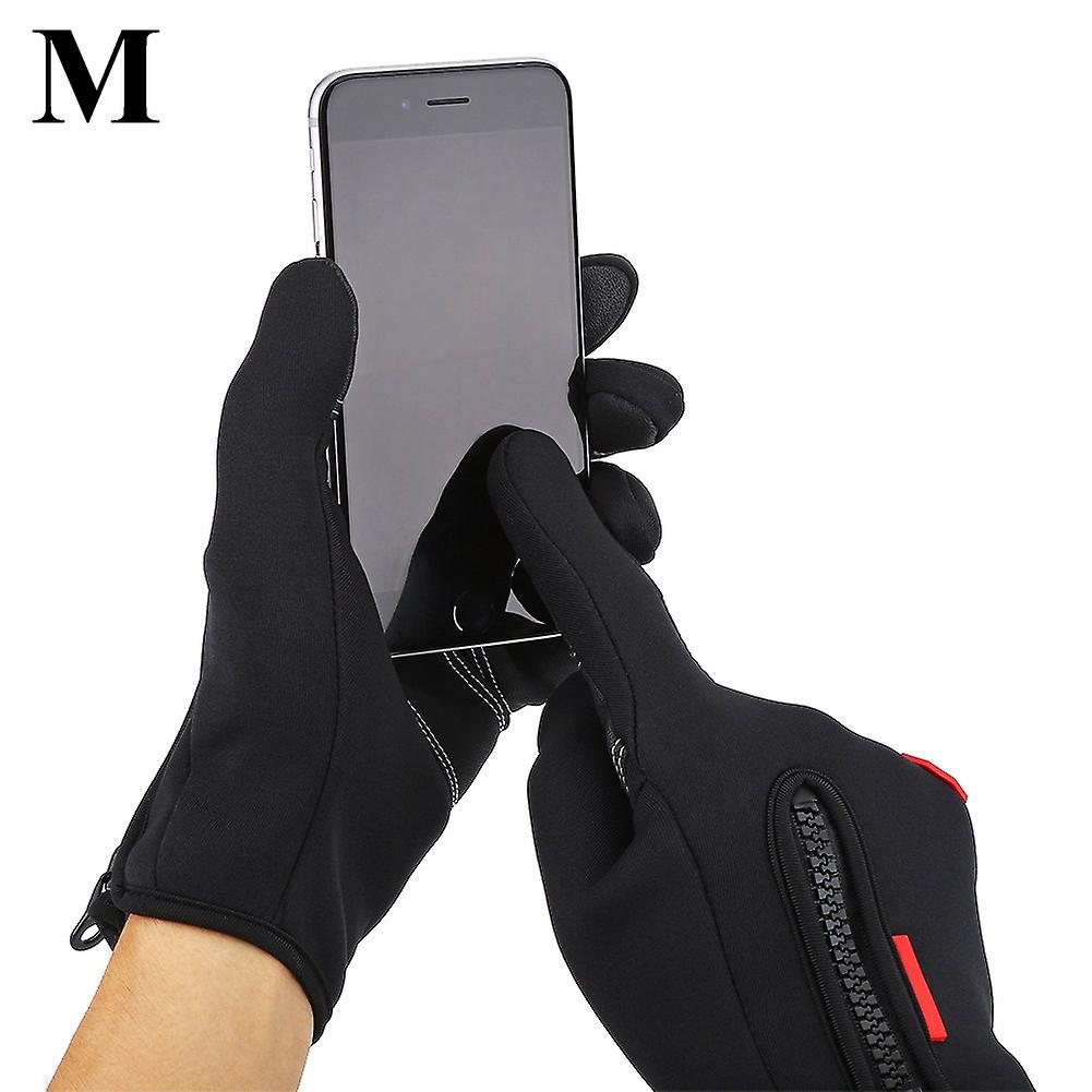 1pair/set Winter Cycling Bicycle Mountain Bike Touch Screen Sport Hiking Full Finger Gloves M