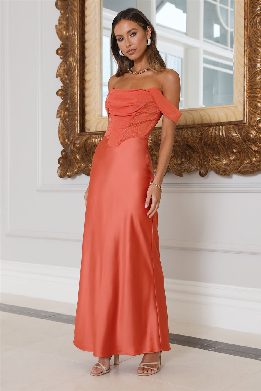 Princess Moment Maxi Dress Orange