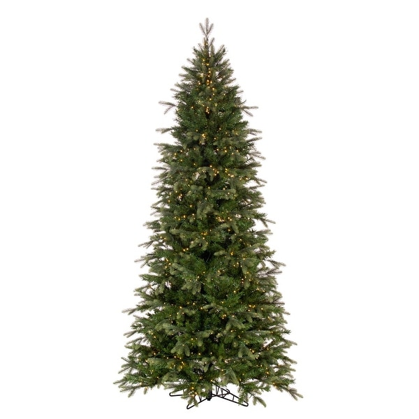 Vickerman 9' x 50 Douglas Fir Fir Artificial Slim PreLit Christmas Tree，DuraLit® Warm White LED Mini Lights.