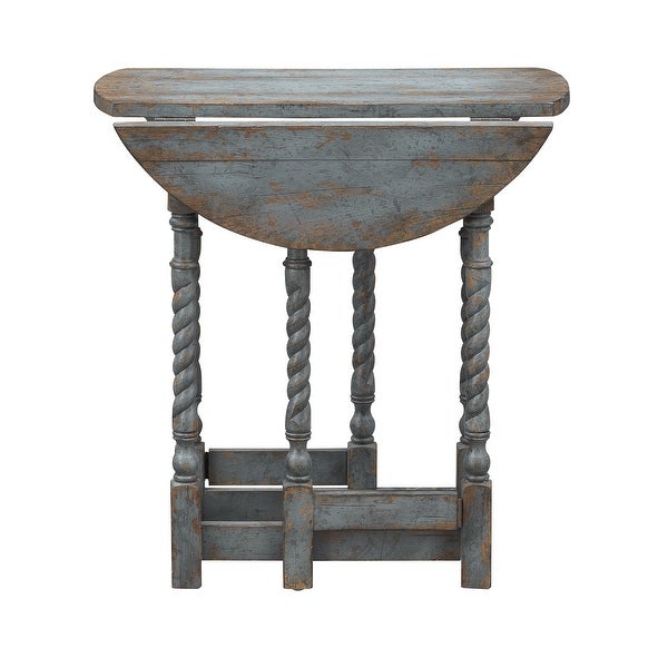 Somette Drop Leaf Accent Table Blue Farmhouse Accent Table