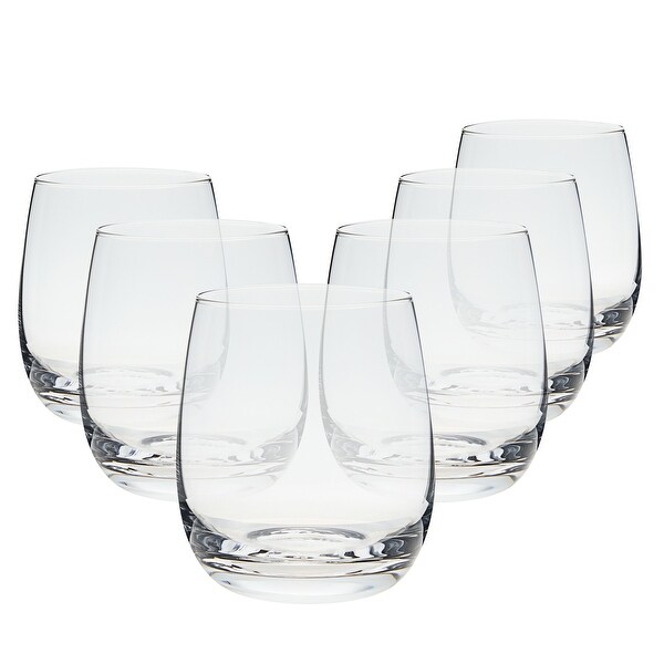 12oz Whiskey Glasses， Double Old Fashioned Glasses for Scotch， Bourbon， Cocktails (Set of 6)