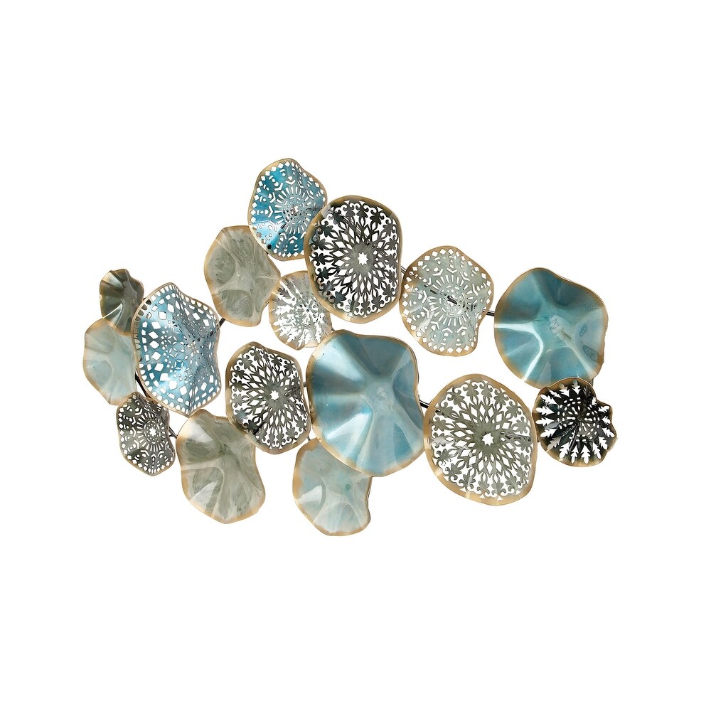 Multi Colored Metal 3D Overlapping Discs Plate Wall Decor