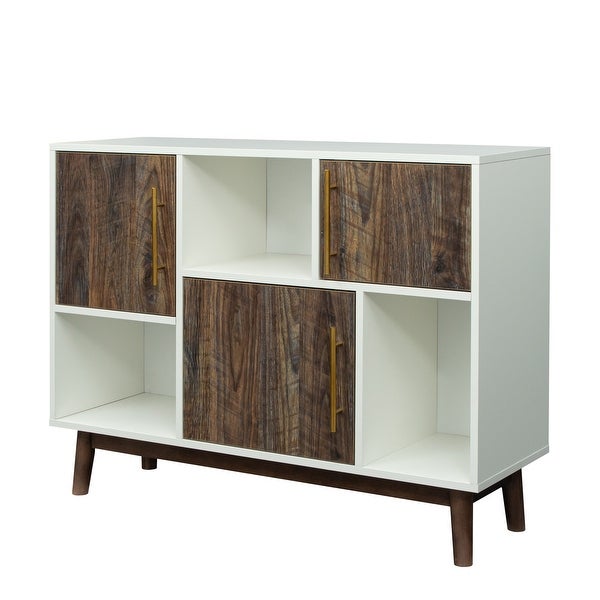 Multi-purpose storage cabinet with display stand and door， entrance channel， modern buffet or kitchen sideboard， TV cabinet