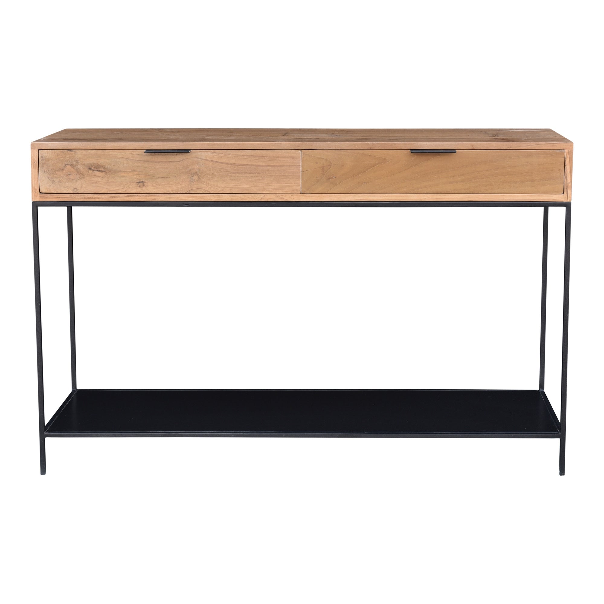 Aurelle Home Jolene Modern Solid Teak Console Table