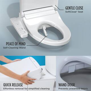 TOTO KC2 Washlet Electric Heated Bidet Toilet Seat for Elongated Toilet in Cotton White SW3024#01