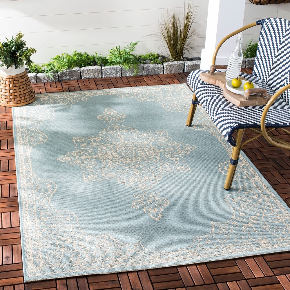 SAFAVIEH Beach House Winona Indoor/ Outdoor Waterproof Patio Backyard Rug