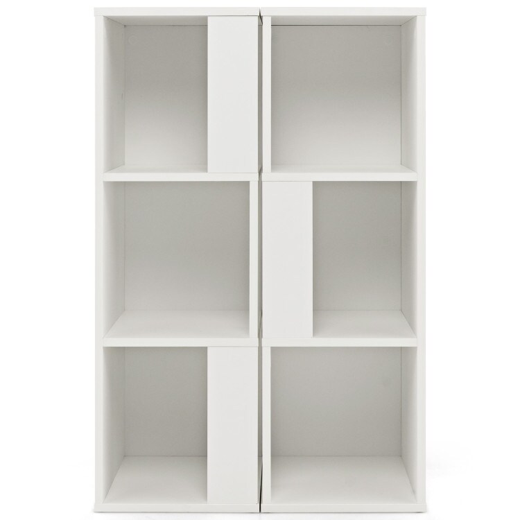 3 Tier 6 Cube Freestanding Bookcase with Anti toppling Device   13\