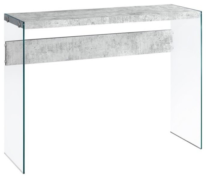 Pemberly Row Console Table in Gray Cement   Contemporary   Console Tables   by Homesquare  Houzz