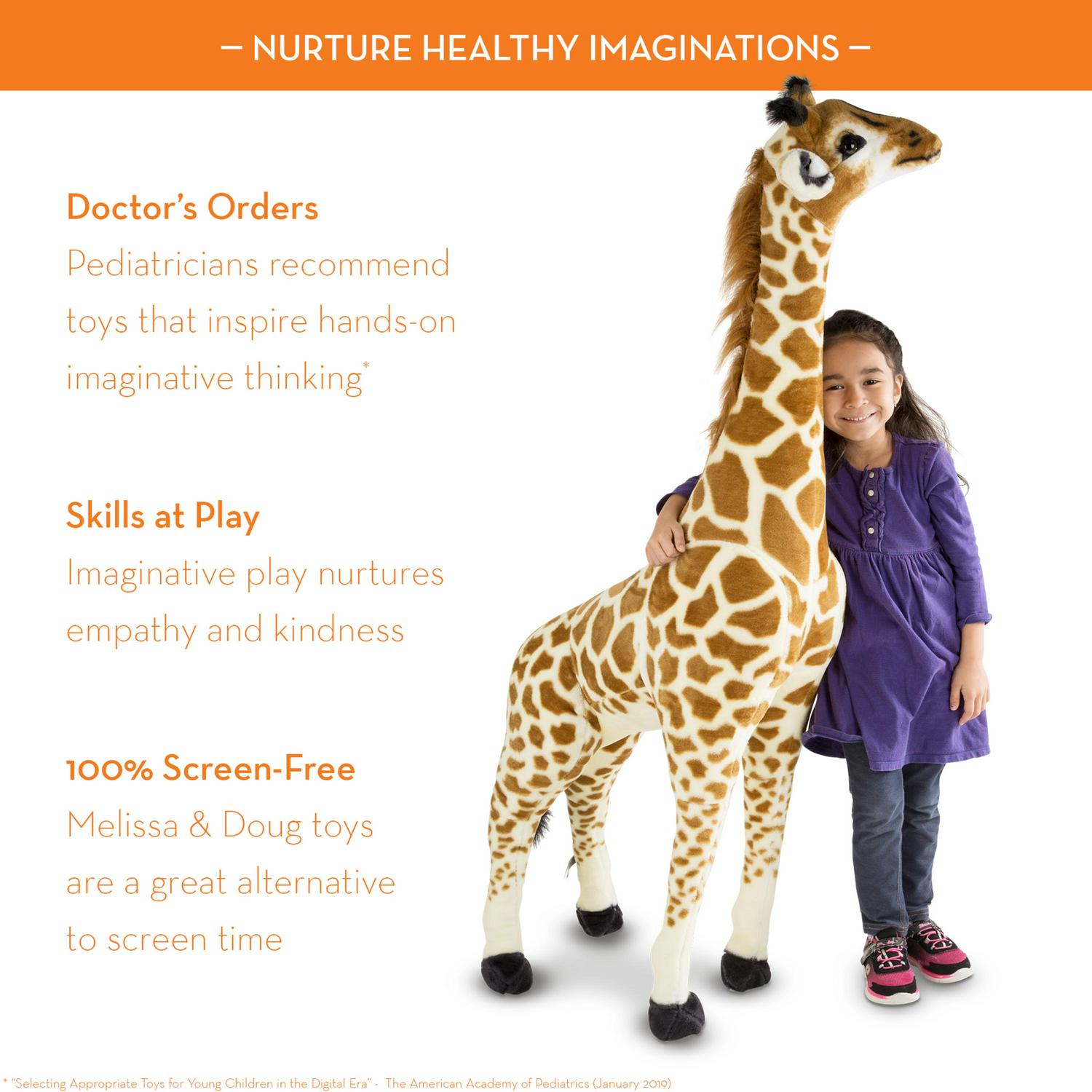 Melissa and Doug Giant Giraffe 8211 Lifelike Plush Stuffed Animal (over 4 feet tall)  Crowdfused