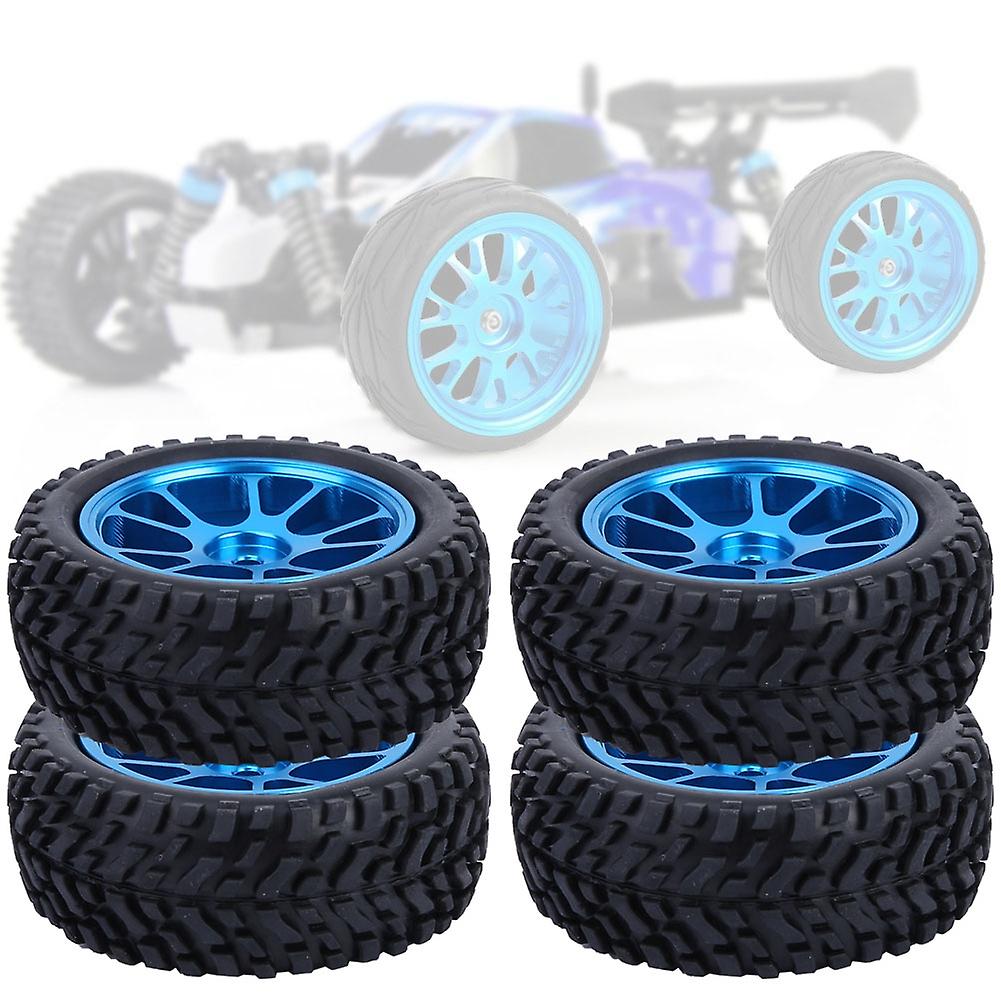 75mm Rc Alloy Wheel Blue Rally Tire Tyre For Wl 1/18 A959 A979 A969 Racing Car