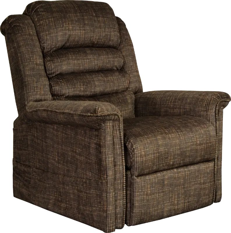 Soother Brown Power Reclining Lift Chair with Heat and Massage