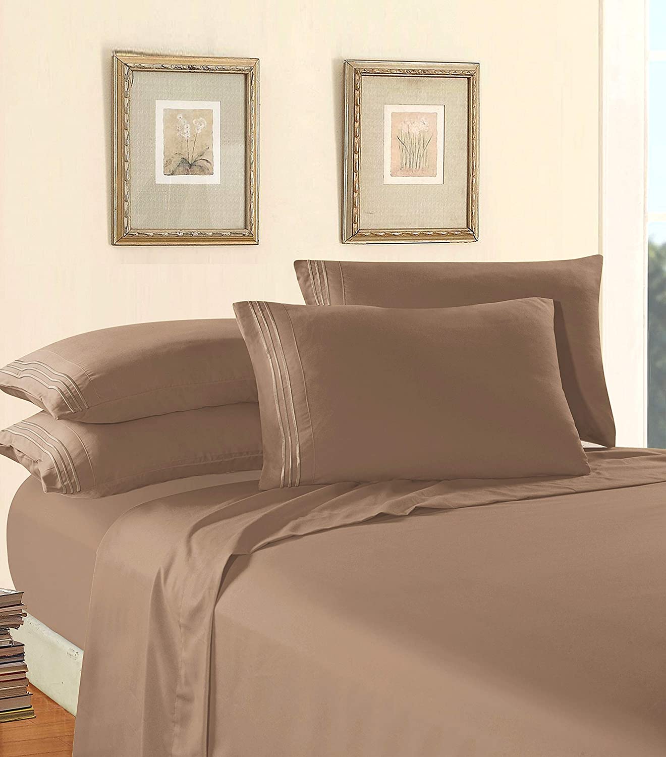 Luxury Soft 1500 Thread Count Egyptian 4 pcs Premium Quality Wrinkle Resistant Coziest Bedding Set Deep Pockets Queen