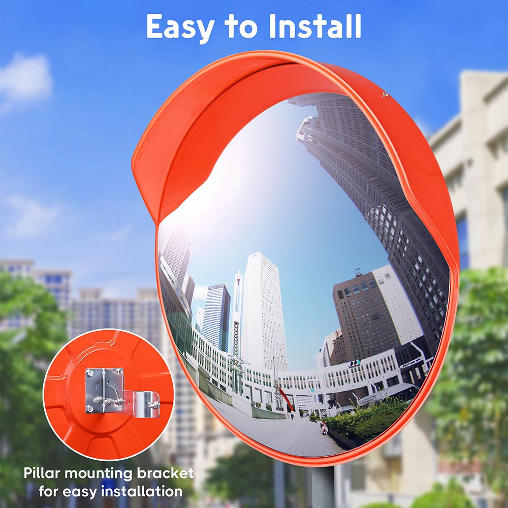 Yescom 23in Convex Mirror Fish Eye Mirror for Driveway Safety