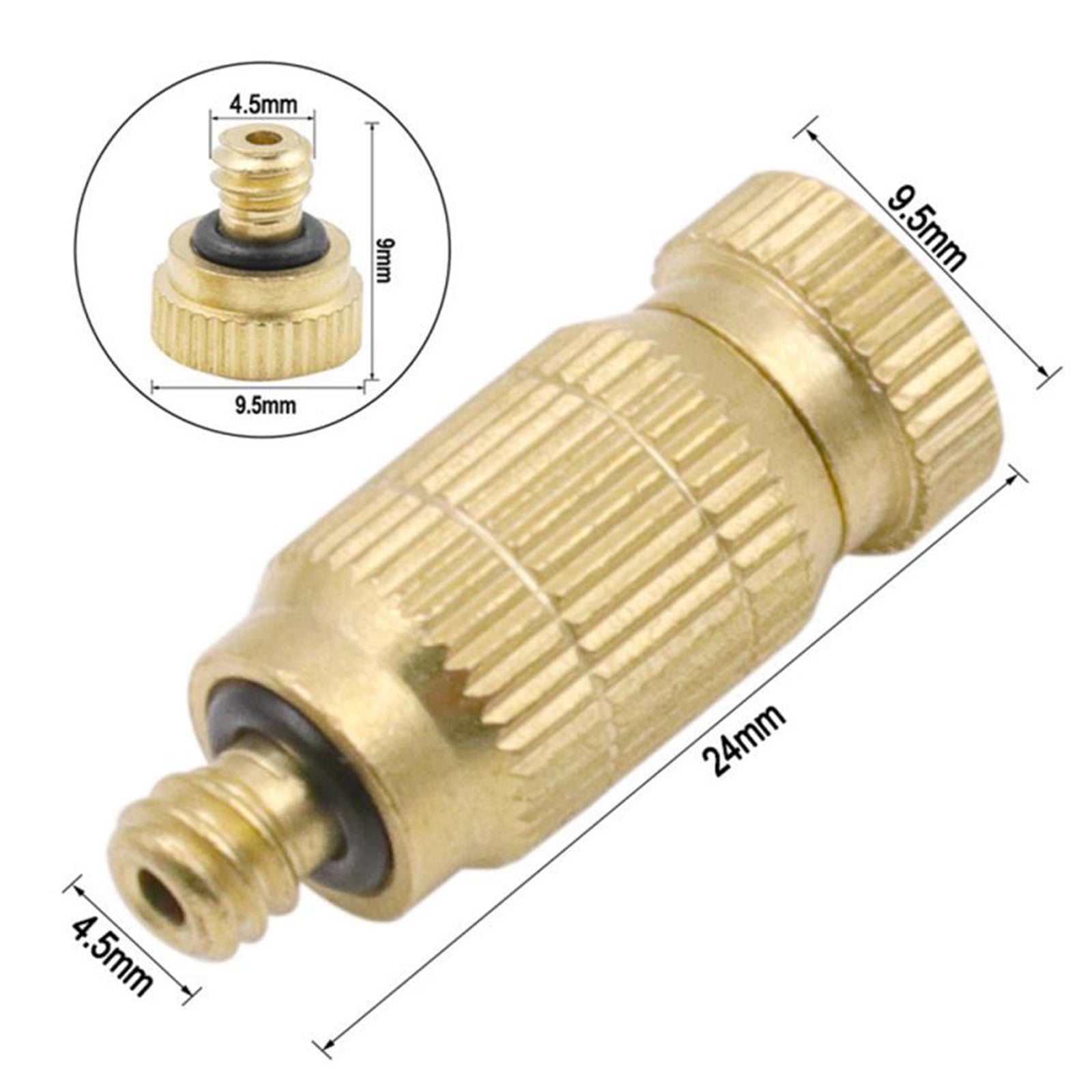 Brass Misting Nozzle Spray Head Garden Cooling System Sprinklers 0.2mm