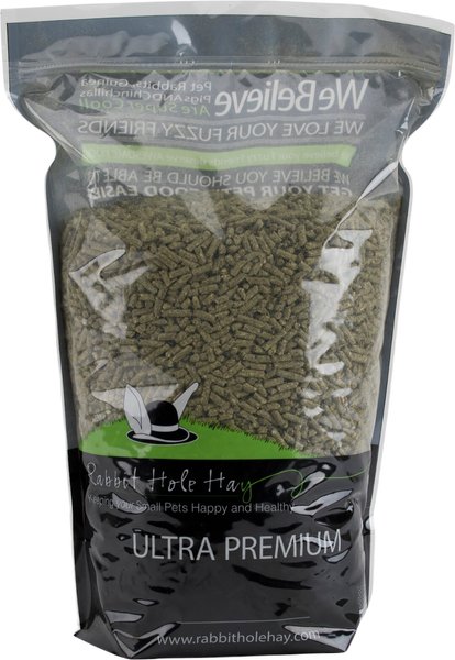 Rabbit Hole Hay Ultra Premium， All Natural Alfalfa Pellets Rabbit Food