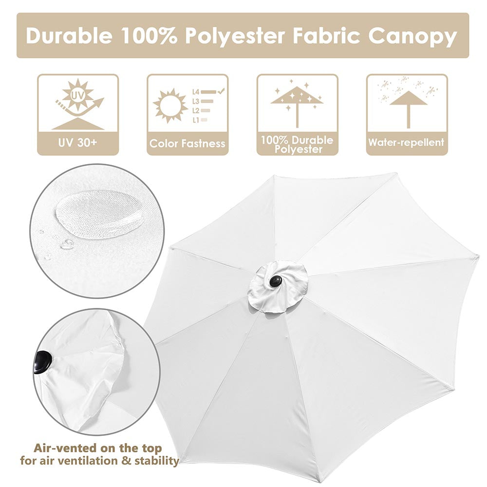 Yescom 9ft Patio Outdoor Market Umbrella Tilt Multiple Colors