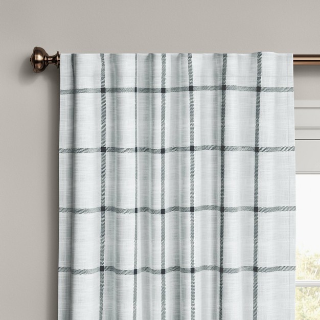 1pc Blackout Window Curtain Panel Gray