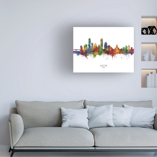 Trademark Fine Art Michael Tompsett x27 austin Texas Skyline Named x27 Canvas Art