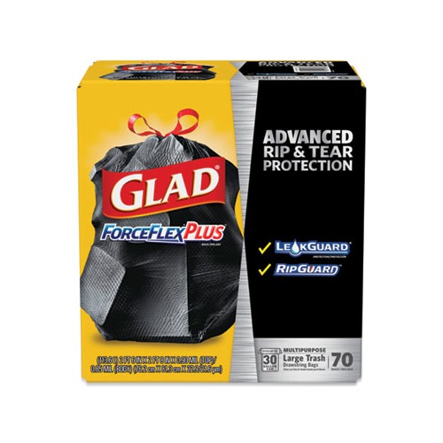 Glad ForceFlexPlus Drawstring Large Trash Bags  CLO70358