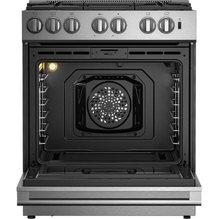 Blomberg 30-inch slide-in Gas Range with Convection Technology BGR30522SS