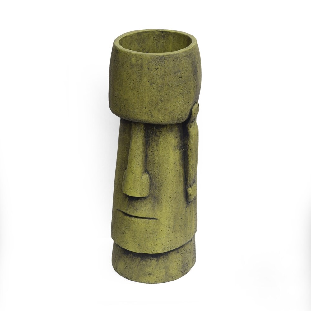 Glacier Outdoor Easter Island Tiki Urn by Christopher Knight Home